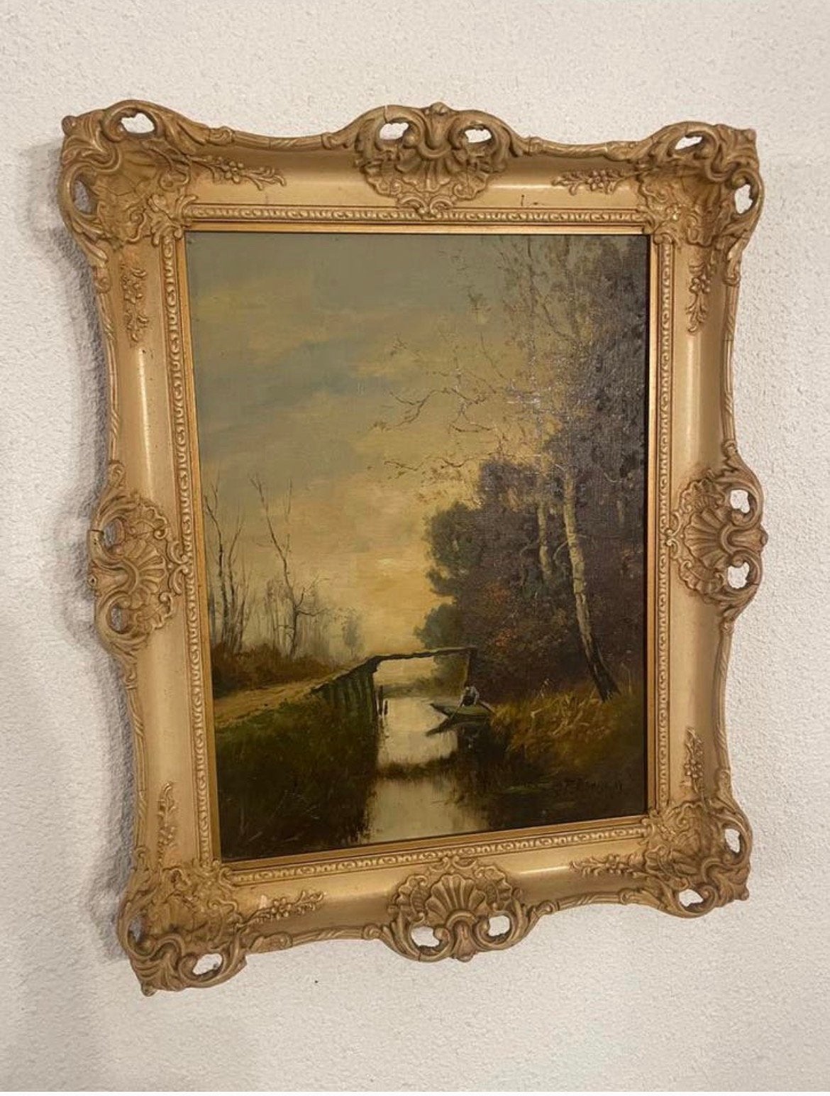 Oud schilderij van Frans Baaijens, Ophalen, Landschap