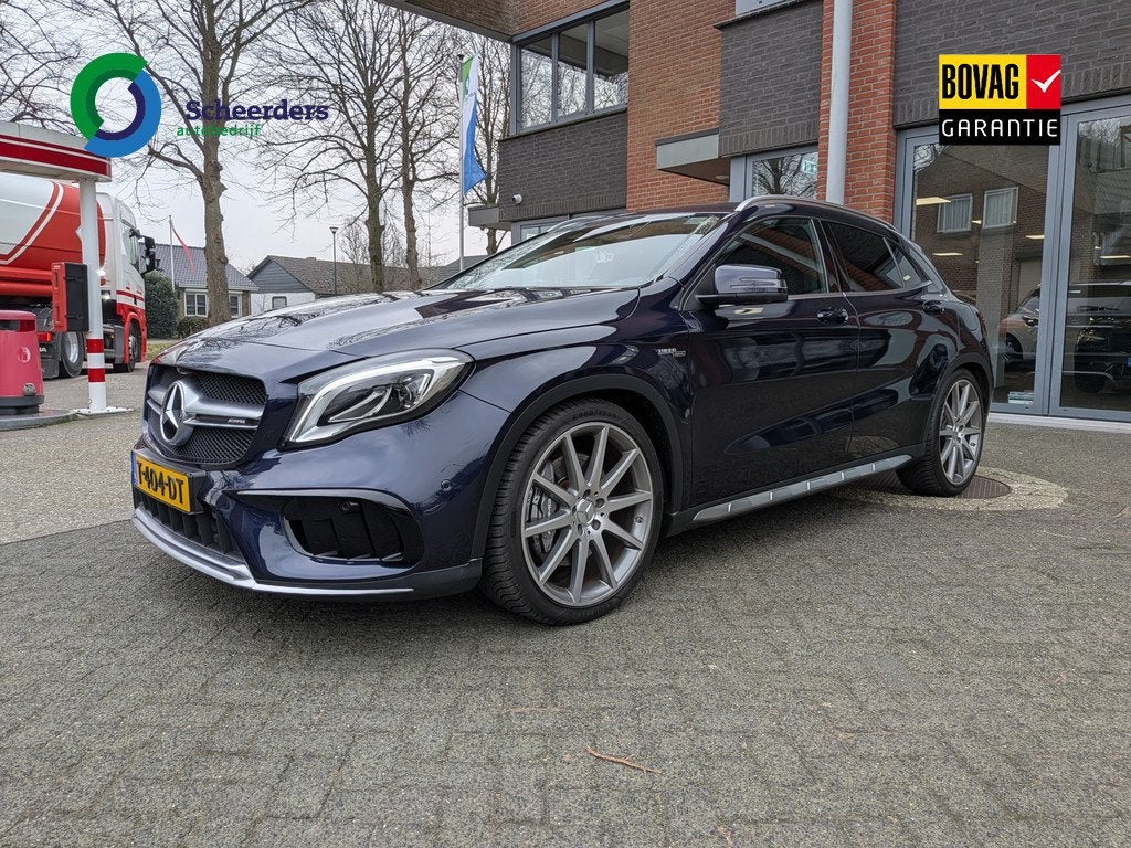 Mercedes-Benz GLA AMG 45 4MATIC Premium,360 camera,Leder., Auto's, Mercedes-Benz, Automaat, Automatische klimaatregeling, Gebruikt