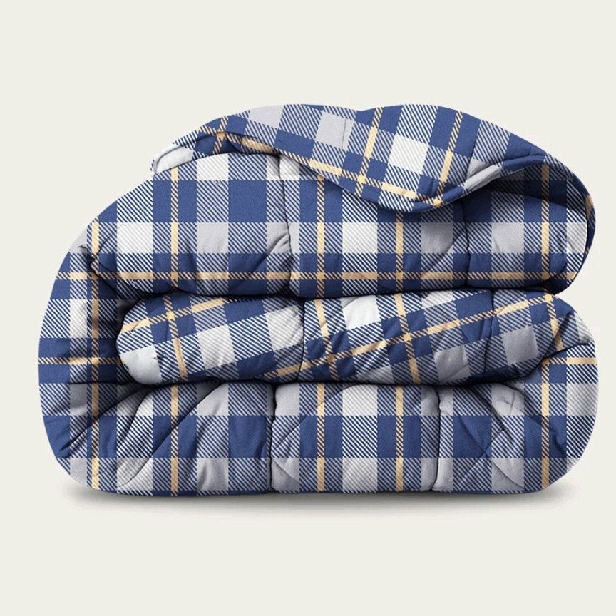 Happybed Dekbed Tartan 140x200 cm incl. slopen, Eenpersoons, Meerkleurig, Happybed, Onbekend