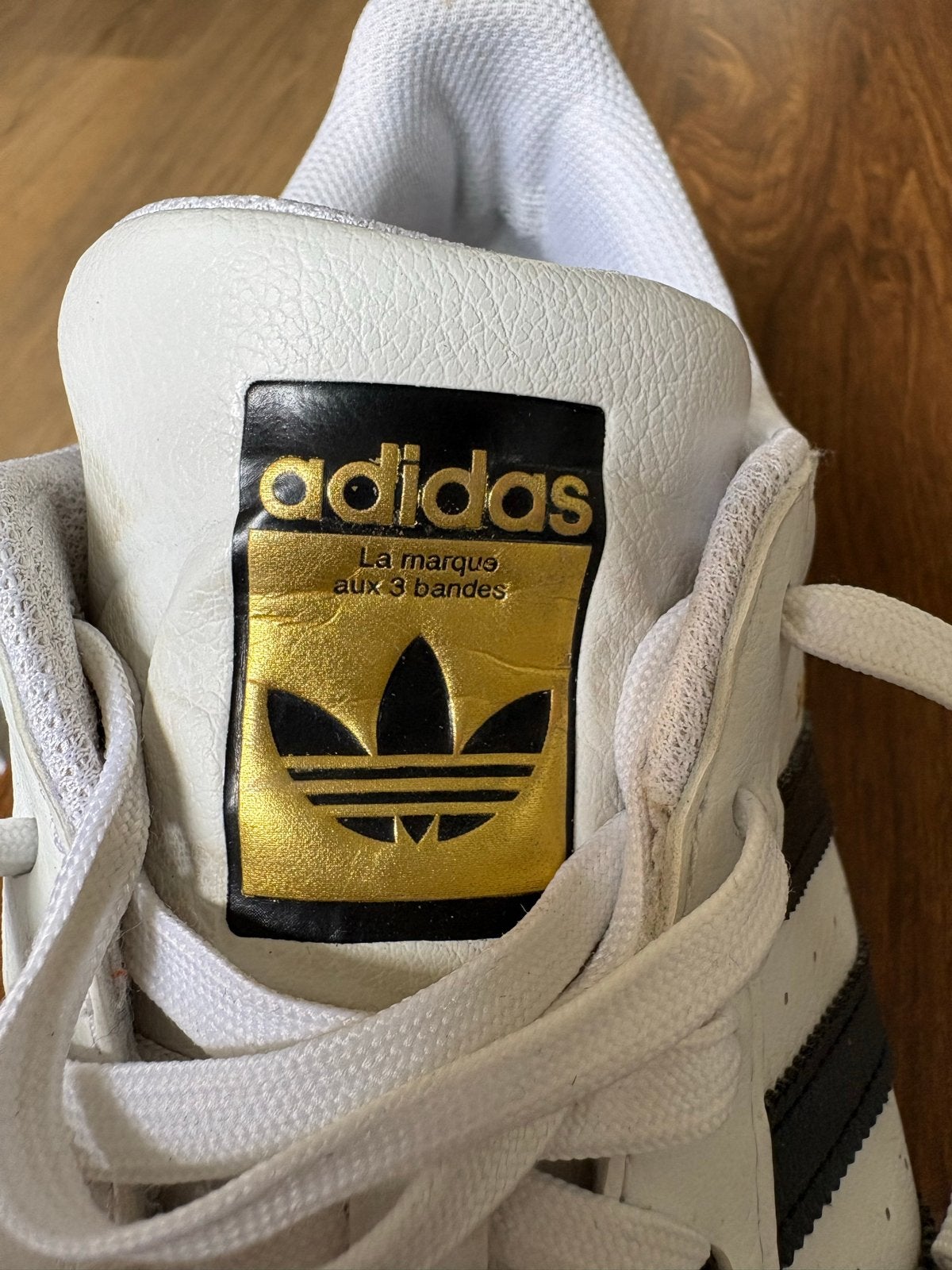 Adidas Superstar sneakers wit met zwarte strepen, Wit, Ophalen of Verzenden, Sneakers of Gympen, Zo goed als nieuw