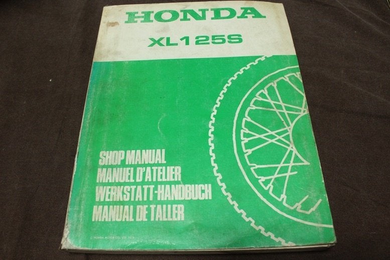 Honda XL125 S 1978 motorcycle shop manual handbuch XL 125S, Motoren, Handleidingen en Instructieboekjes, Ophalen of Verzenden