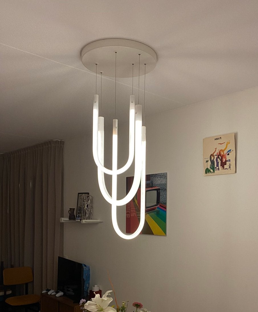 Ikea Varmblixt hanglamp pendant, Huis en Inrichting, Lampen | Hanglampen, Ophalen, Gebruikt, Glas