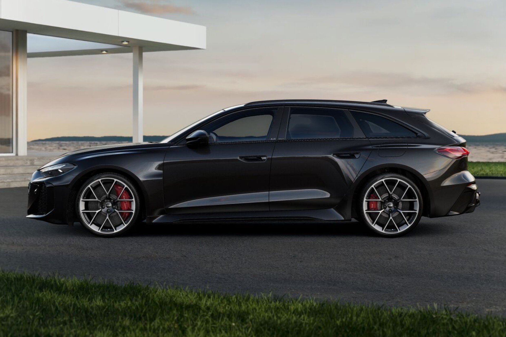 Audi RS5 Avant e-hybrid 470kW/640pk Aut8 Quattro Tech Pro KE, Auto's, Automaat, Gebruikt, RS5, Zwart