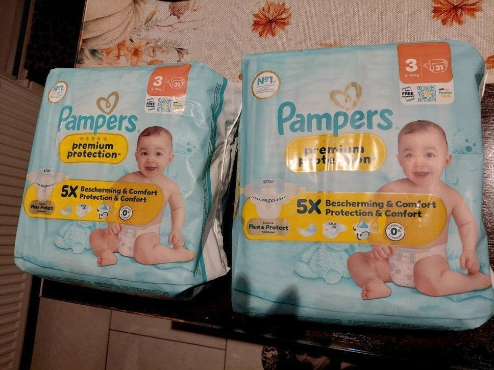 Pampers Premium Protection Luiers Maat 3 (2x31 stuks), Ophalen of Verzenden, Nieuw