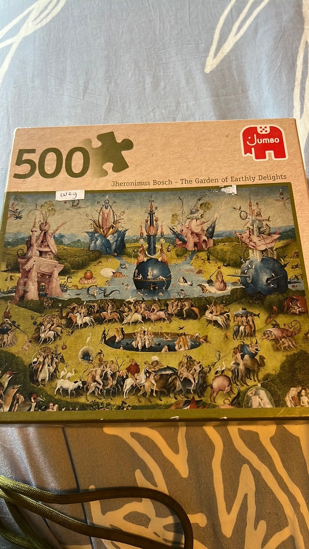 Jumbo Legpuzzel Jheronimus Bosch Tuin der Lusten 500 stukjes, Ophalen of Verzenden, Minder dan 500 stukjes, Gebruikt, Legpuzzel