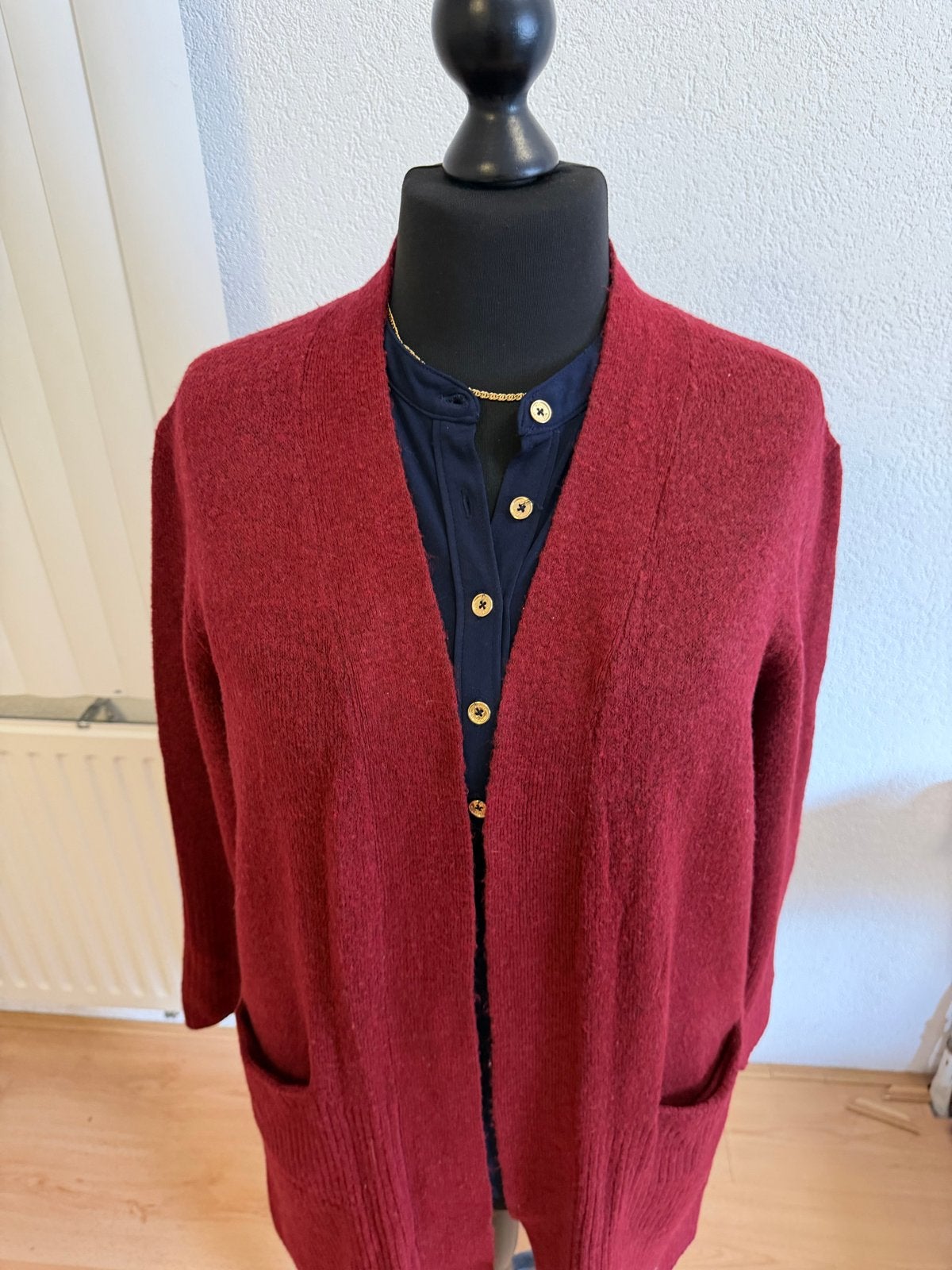 Warm rood HEMA vest met zakken (Maat L), Ophalen of Verzenden, Zo goed als nieuw, Maat 42/44 (L), Rood