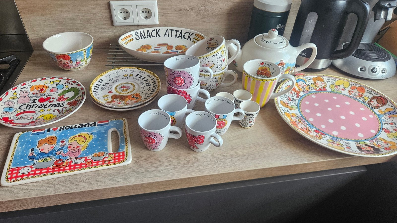 Grote collectie Blond Amsterdam servies, Ophalen, Gebruikt, Bord(en), Modern