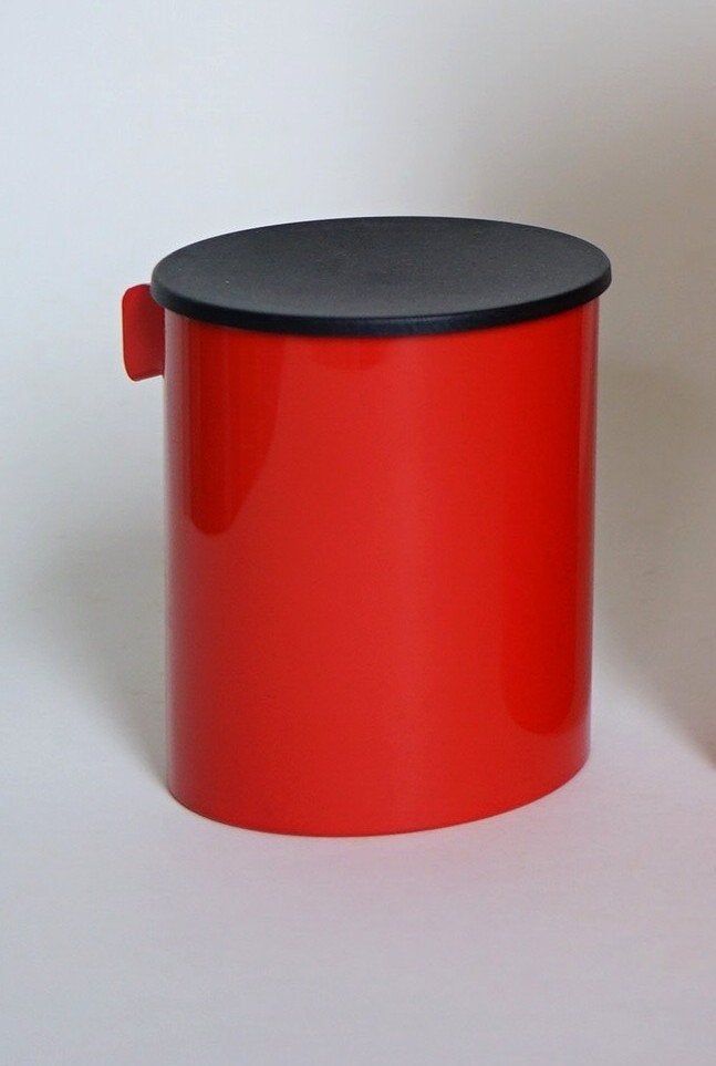 stelton melkkan rood kunststof design picnic, Kunststof, Ophalen of Verzenden, Meerkleurig, Overige merken
