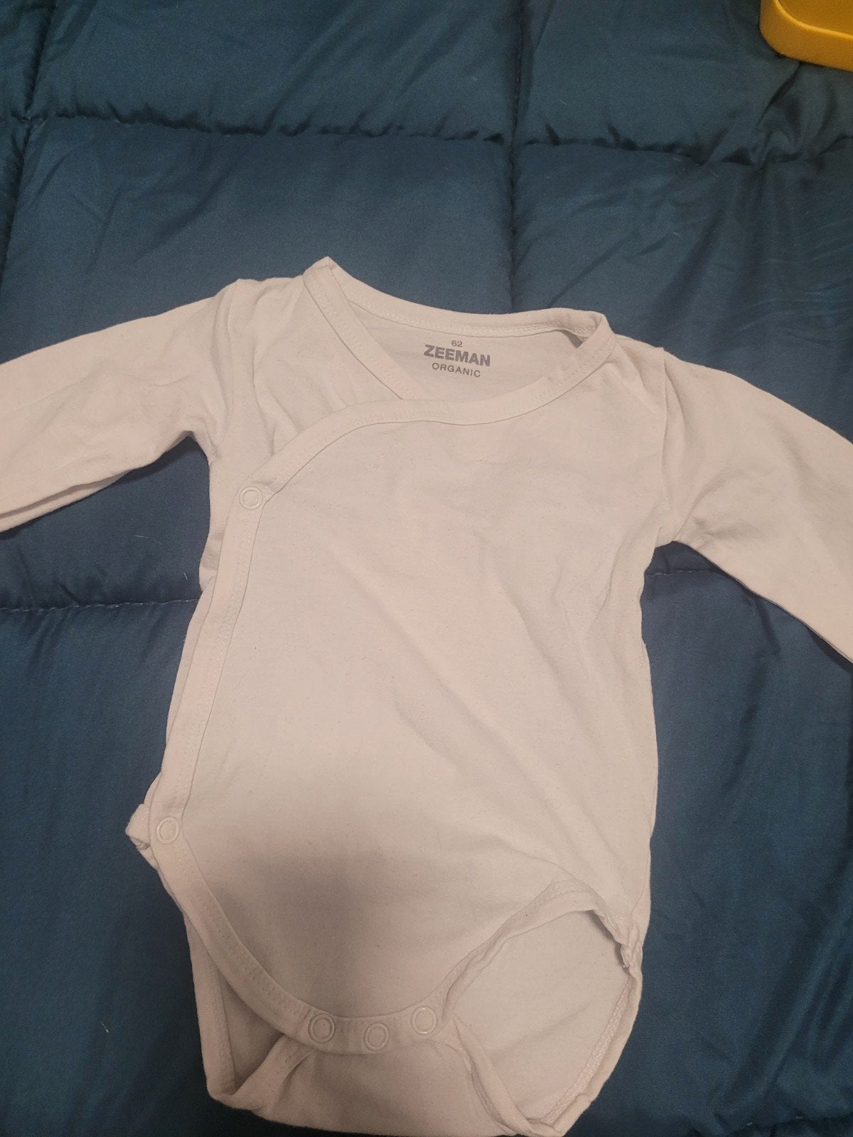 Zeeman witte romper met lange mouwen, maat 62, Meisje, Ophalen of Verzenden, Zo goed als nieuw, Nacht- of Onderkleding