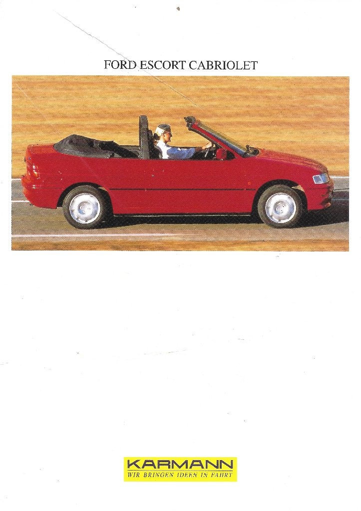 Ford Escort cabriolet folder, Ophalen of Verzenden, Gelezen, Ford