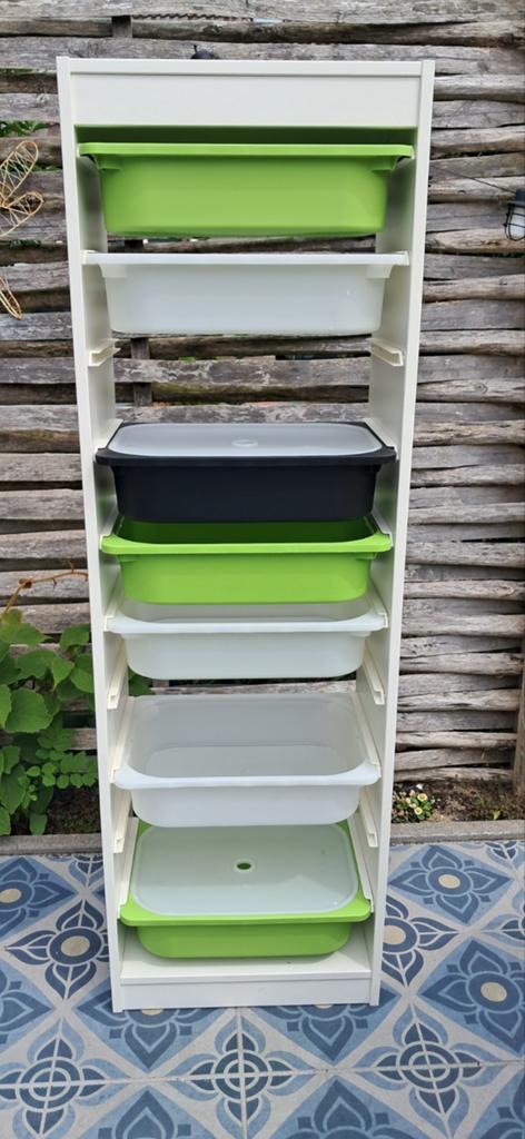 IKEA Trofast kast met 7 bakken en 2 deksels, Huis en Inrichting, Kasten | Overige, Ophalen, Gebruikt