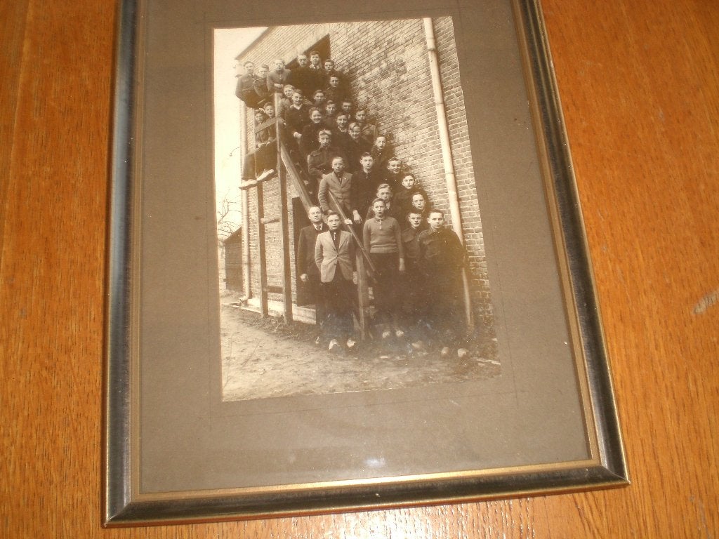 oude foto Landbouwschool klas  Laren Gelderland, Ophalen of Verzenden, Voor 1940, Gebruikt, Overige onderwerpen