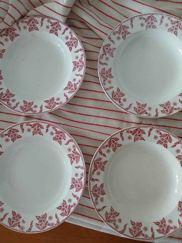 4 vintage Boch La Louviere soepborden., Ophalen