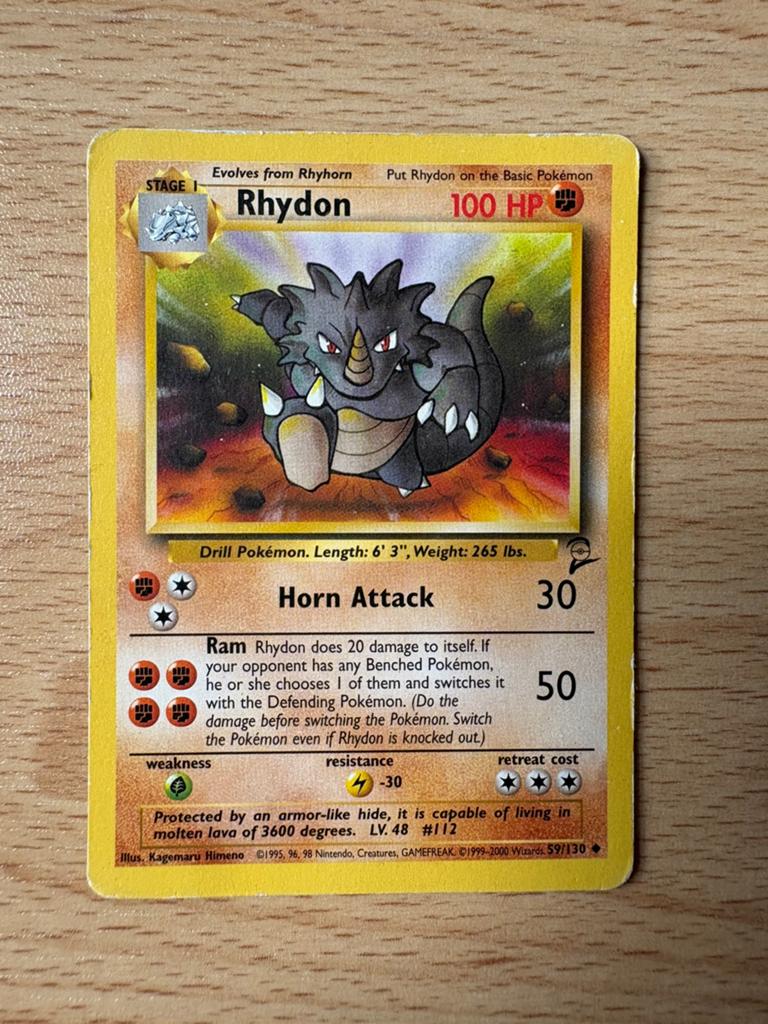 Pokémon kaart Rhydon 59/130, Ophalen of Verzenden, Losse kaart