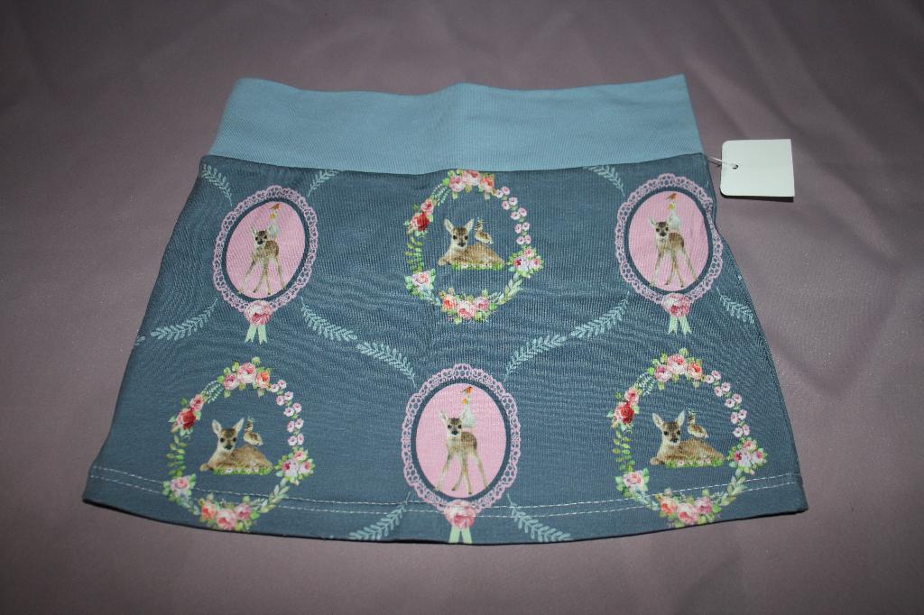 Handgemaakte A-Lijn meisjes rok hert eend bloemen 92 #40, Ophalen of Verzenden, Nieuw, Meisje, Jurk of Rok