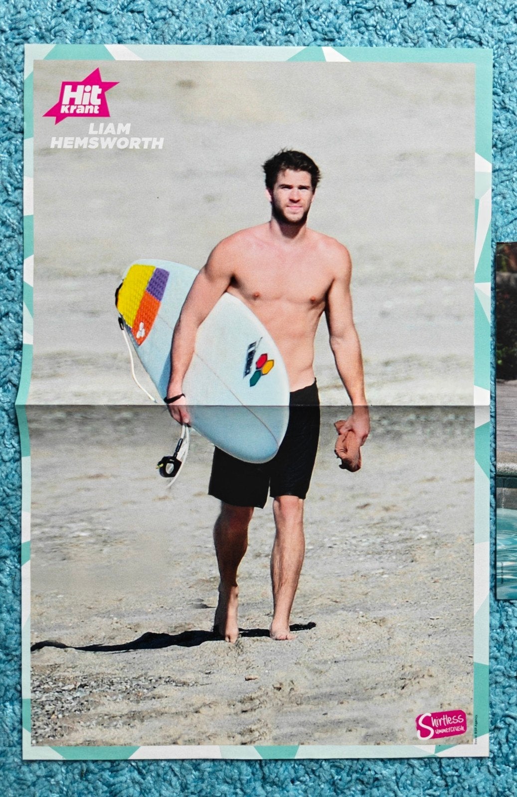 Liam Hemsworth poster hitkrant, Rechthoekig Staand, Nieuw, Ophalen of Verzenden, A1 t/m A3