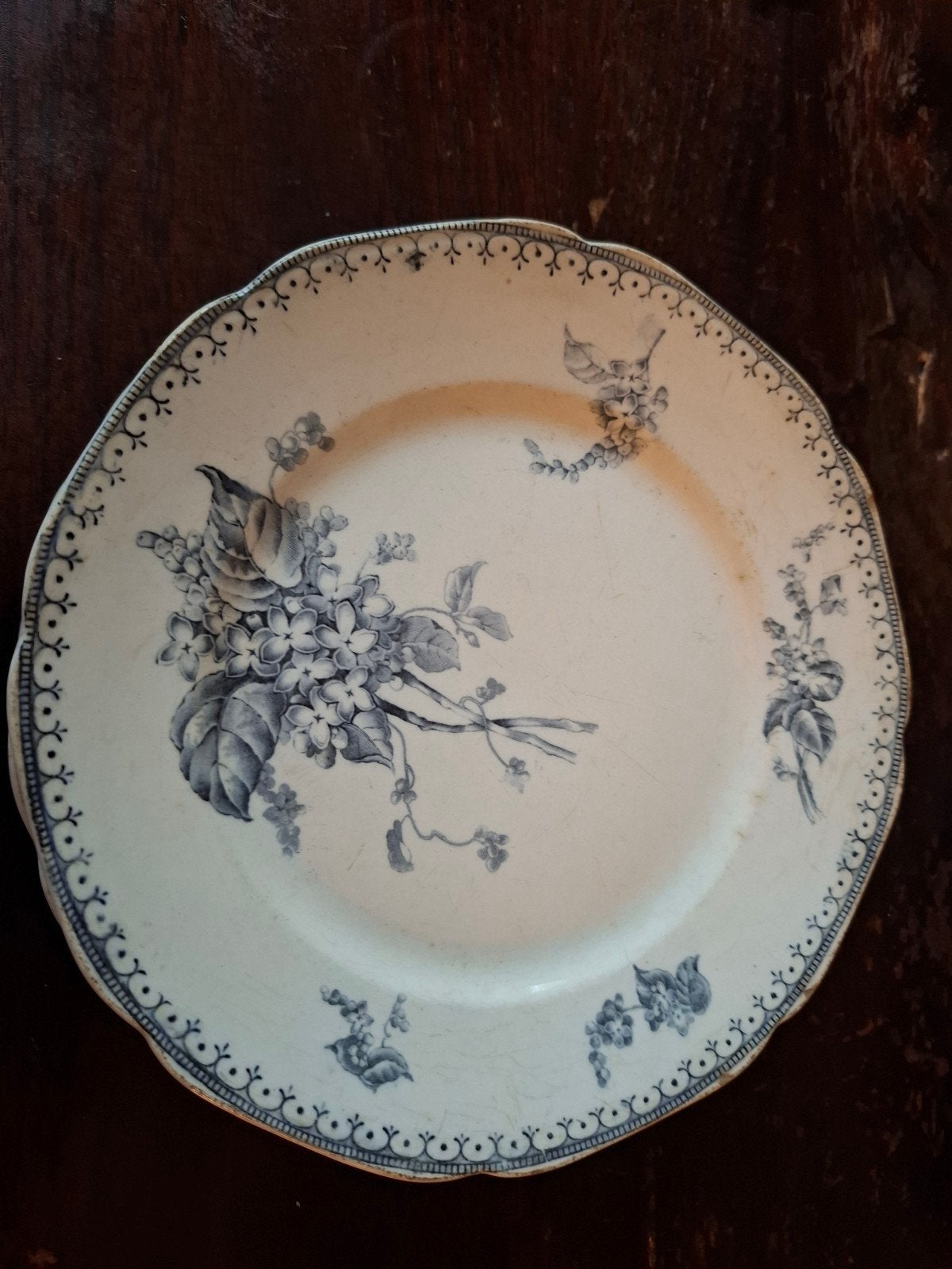 Antieke Meibloem borden - Set van 8, Ophalen
