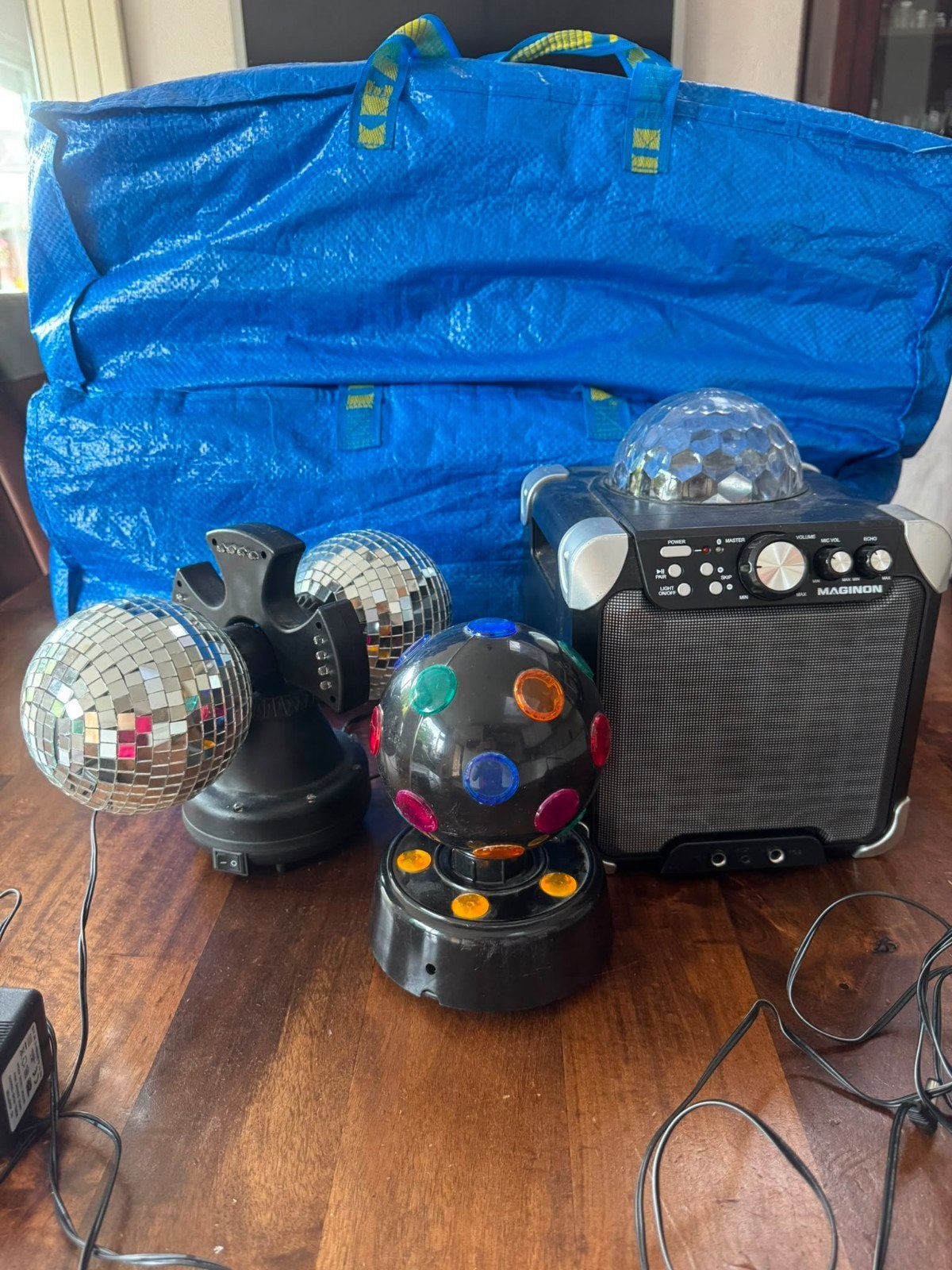 Complete Party Set: Maginon Speaker, Microfoon & Discolampen, Ophalen of Verzenden, Zo goed als nieuw, Complete set