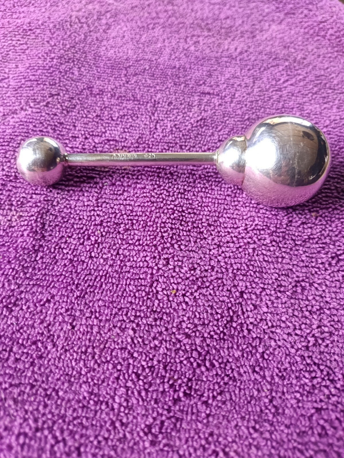 Zilveren rammelaar 925 Mexico, Ophalen of Verzenden, Zilver