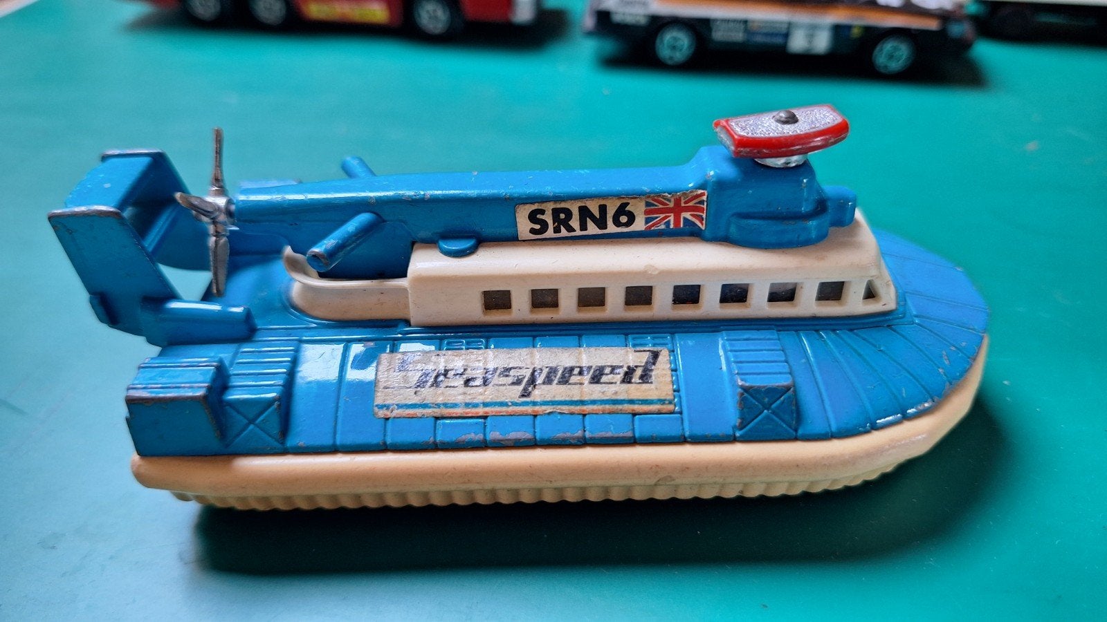 Blauwe Hoovercraft van Lesney/Matchbox Super Kings, Ophalen of Verzenden, Gebruikt, Overige typen