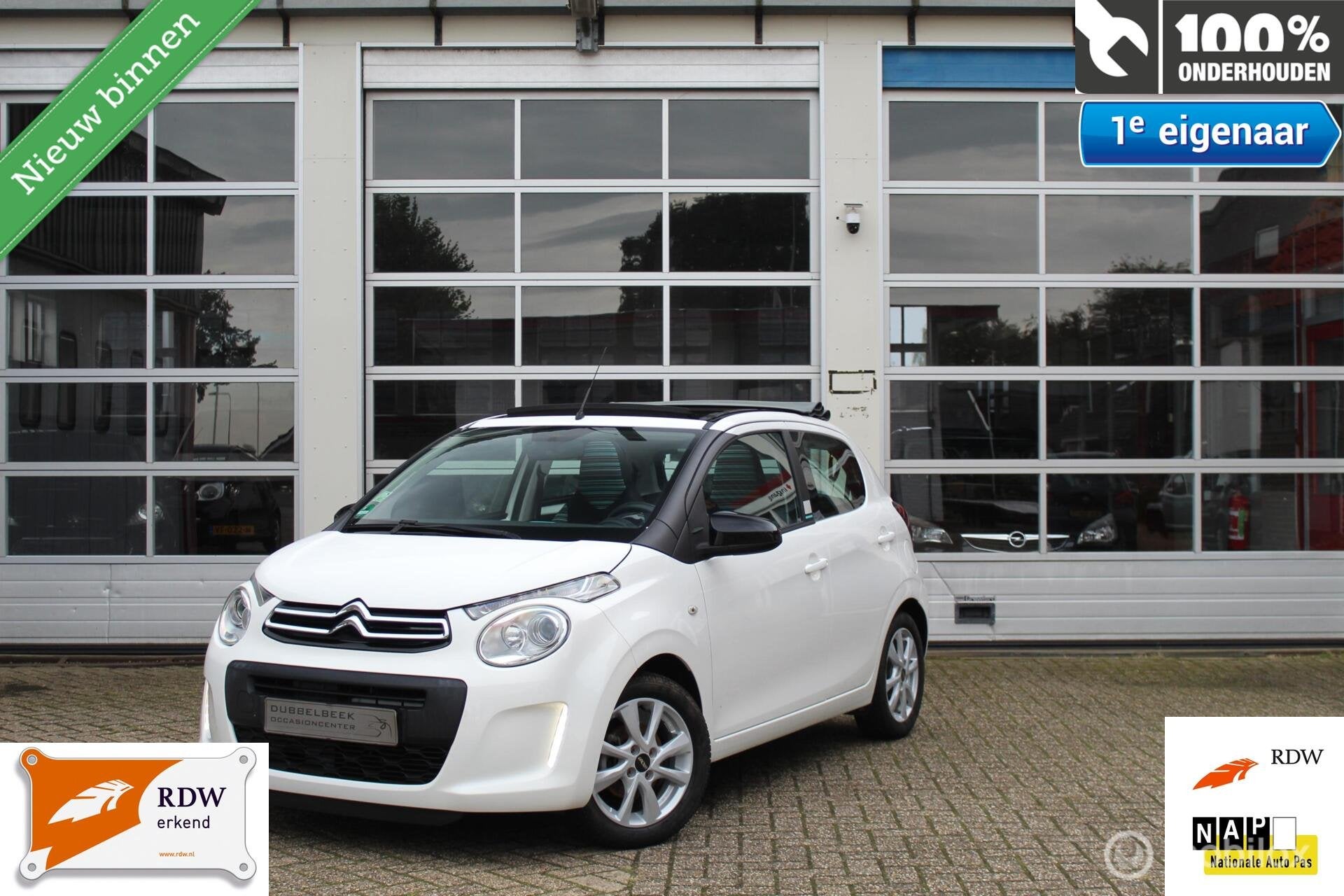 Citroen C1 1.0-12V 69PK 5-DEURS NIEUW MODEL *Airscape-Shine*, Auto's, Voorwielaandrijving, Dealer onderhouden, Stof, Gebruikt
