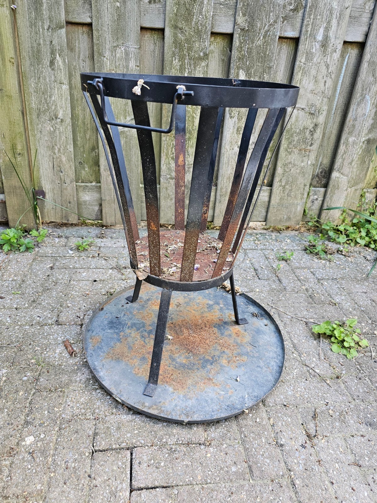 Vuurkorf met standaard en onderplaat, Tuin en Terras, Vuurkorven, Ophalen