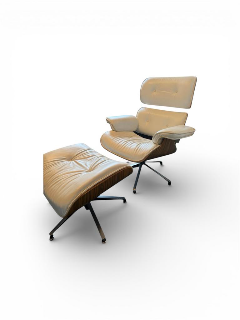 Vitra Eames Lounge Chair met Ottoman vintage retro Artdeco, Ophalen, Gebruikt, Geen, Vintage