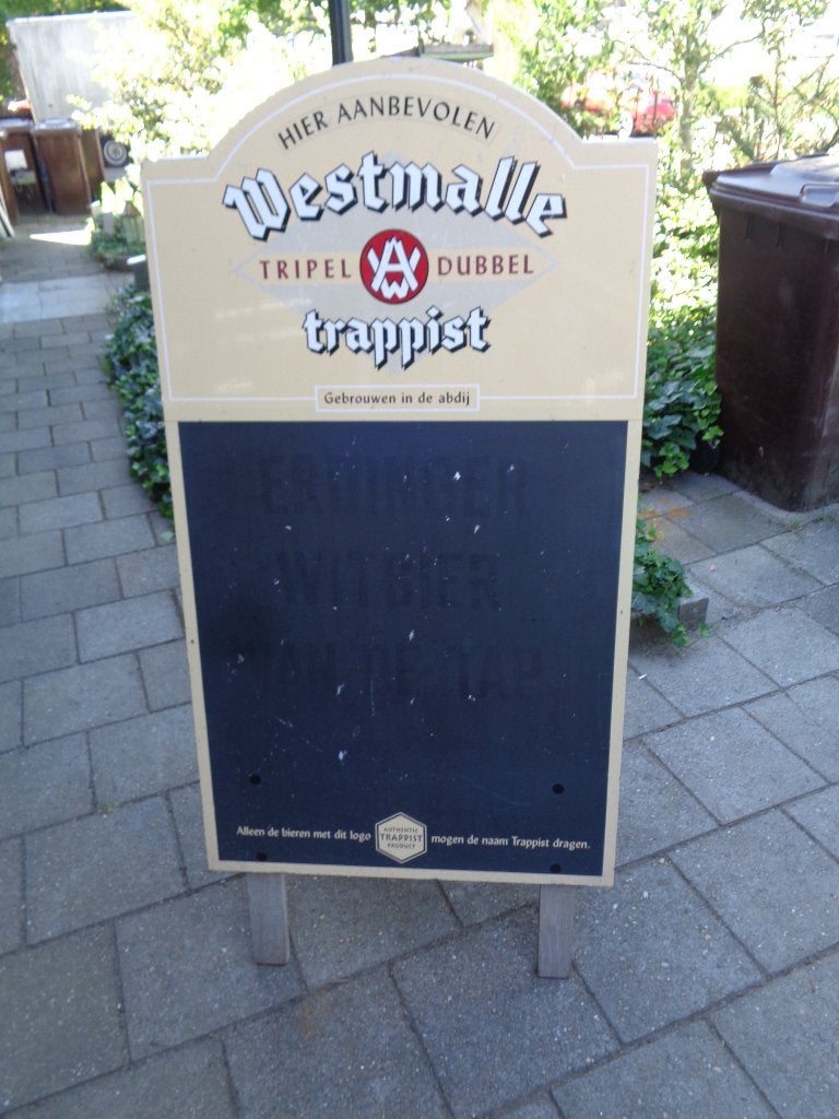 Westmalle Trappist Reclamebord / Stoepbord, Ophalen, Gebruikt, Reclamebord, Plaat of Schild, Overige merken