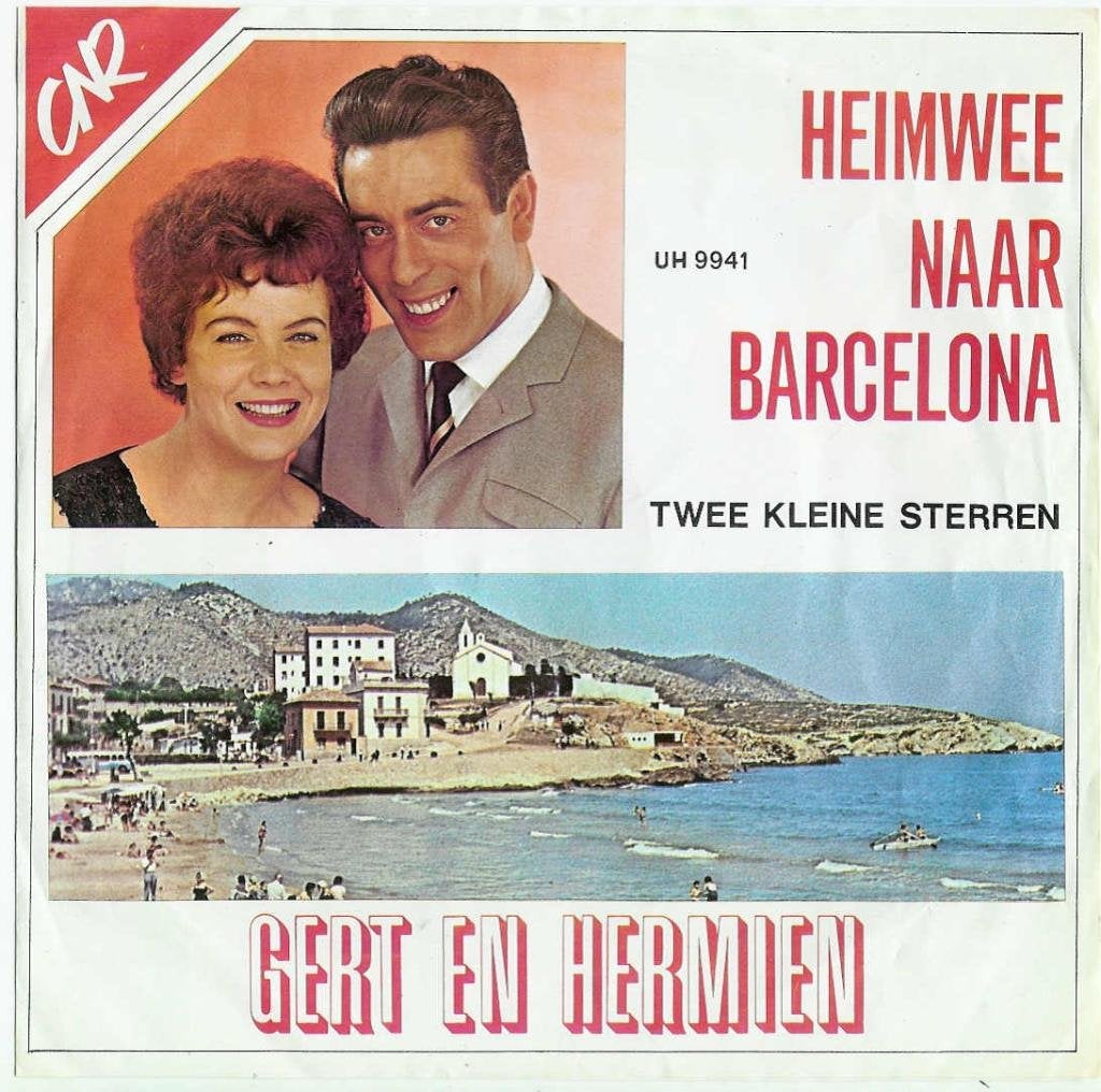 Gert en Hermien - Heimwee naar Barcelona, single uit 1967, Ophalen, Gebruikt, 7 inch, Nederlandstalig