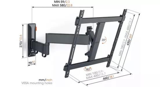 Vogel's TVM 3445 Zwart 32-65 inch tv beugel, Ophalen, Zo goed als nieuw