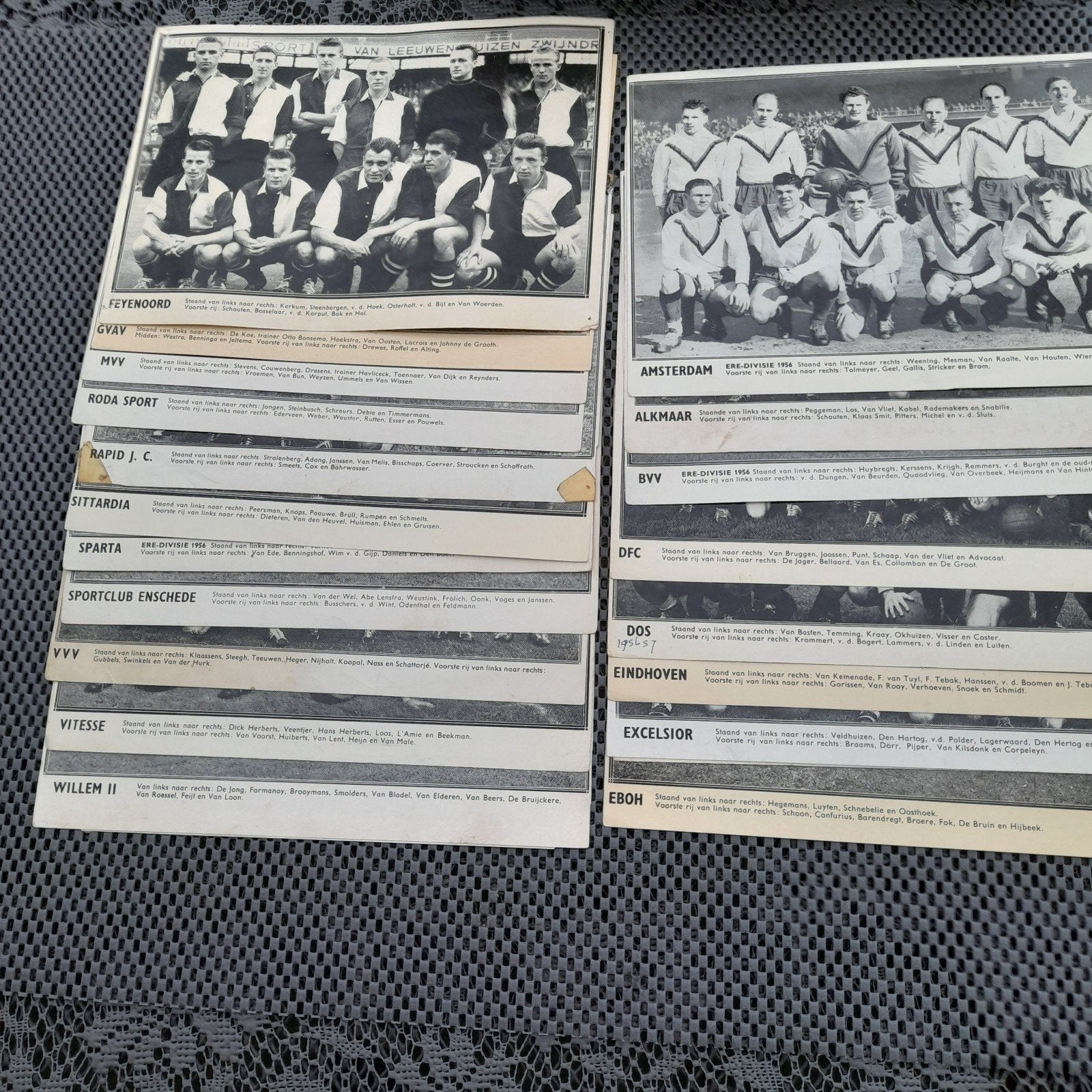 Monty Elftallen Zw/Wit 1956/57, Ophalen of Verzenden, Zo goed als nieuw, Ajax