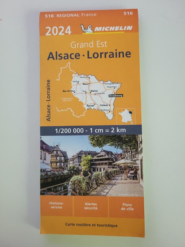 Michelin wegenkaart Grand Est Alsace Lorraine 2024, Michelin, Europa, Nieuw, Ophalen of Verzenden