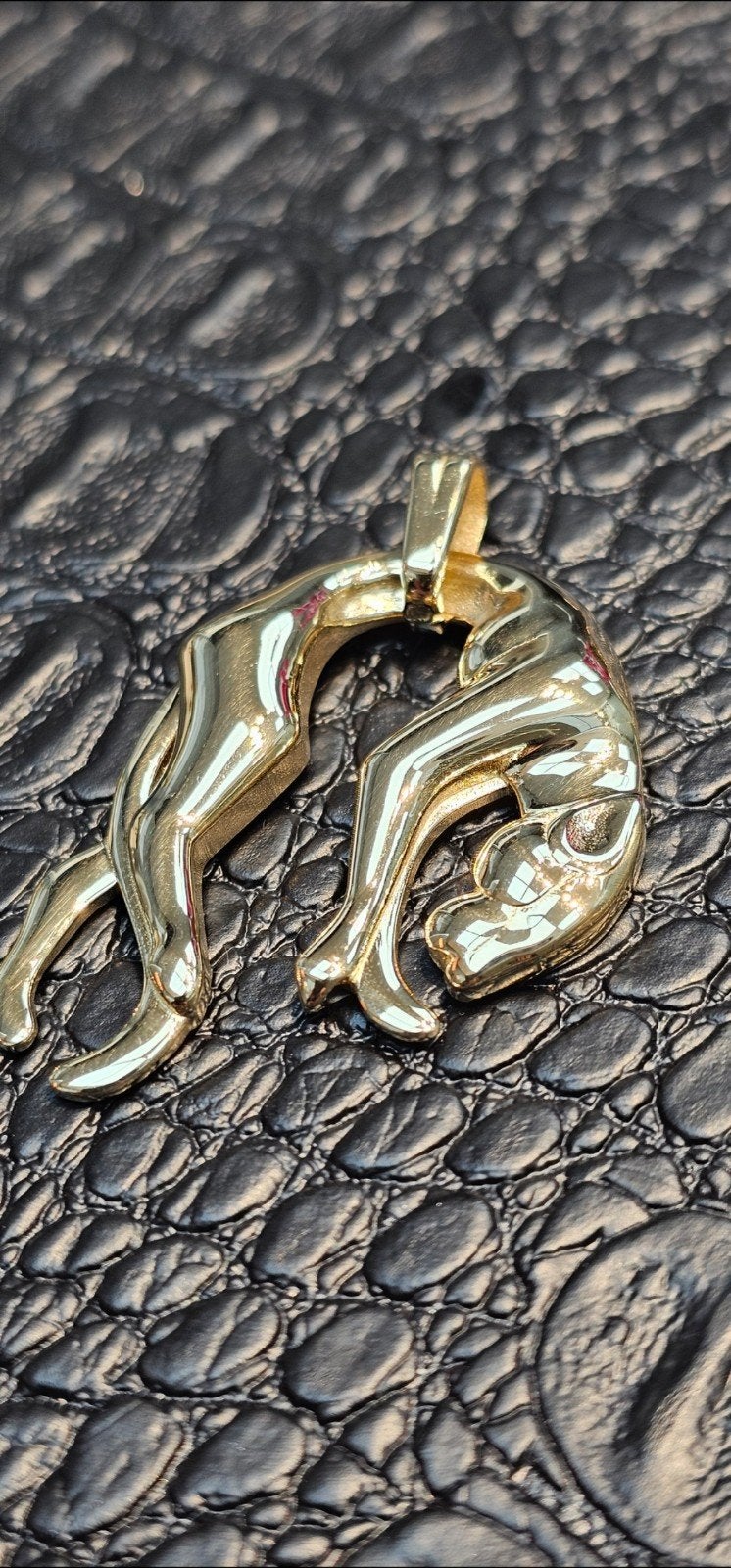 Mooie panter 14k gouden hanger, Ophalen of Verzenden, Nieuw, Goud, Goud