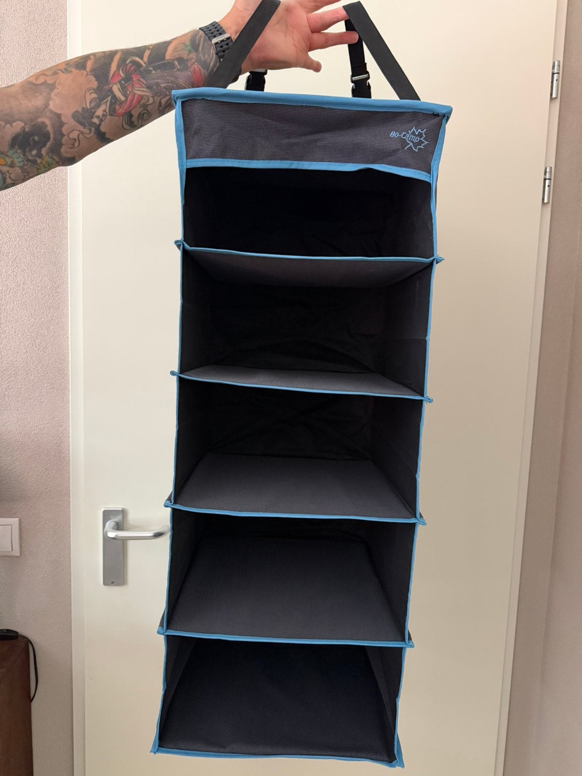 Camping organizers 3x en kapstok van Bo-camp blauw/grijs, Ophalen of Verzenden, Zo goed als nieuw