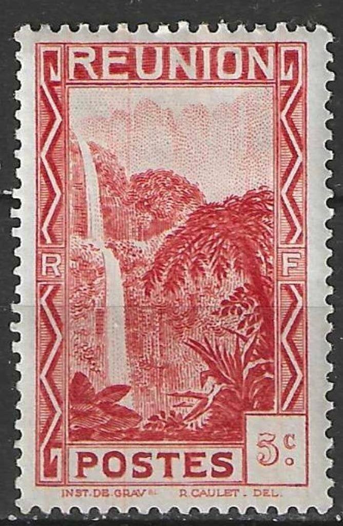 Reunion 1933/1938 - Yvert 128 - Waterval van Salazie (PF), Verzenden, Overige landen, Postfris