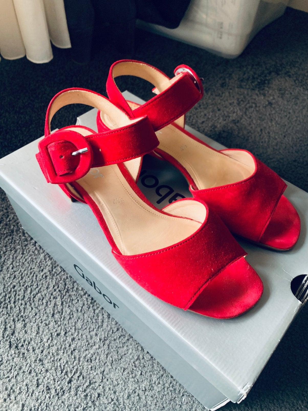 Sandaal 37,5 GABOR, Kleding | Dames, Schoenen, Ophalen of Verzenden, Zo goed als nieuw, Rood, Sandalen of Muiltjes