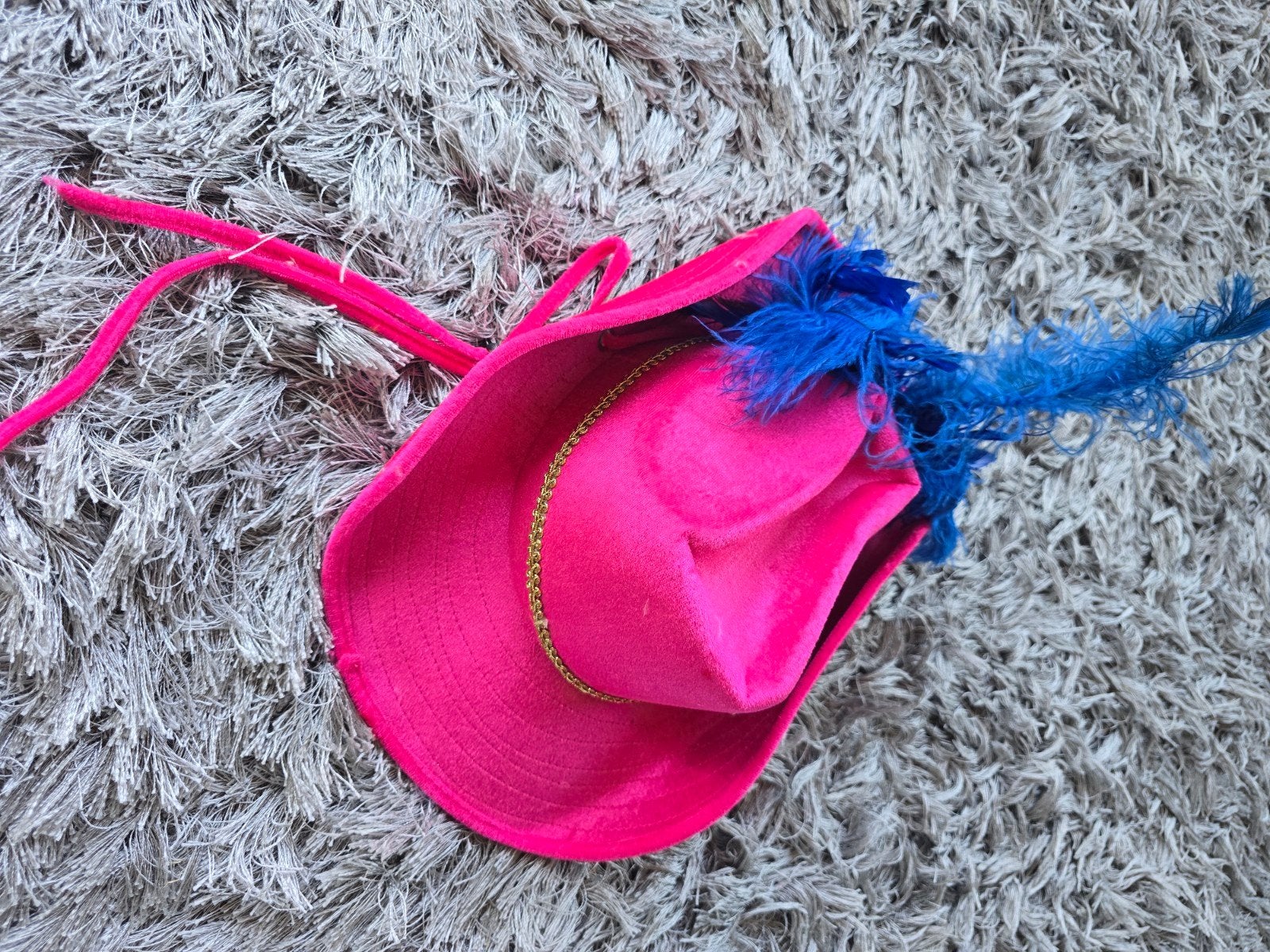 Cowboyhoed, pink, Ophalen of Verzenden, Zo goed als nieuw, Carnaval