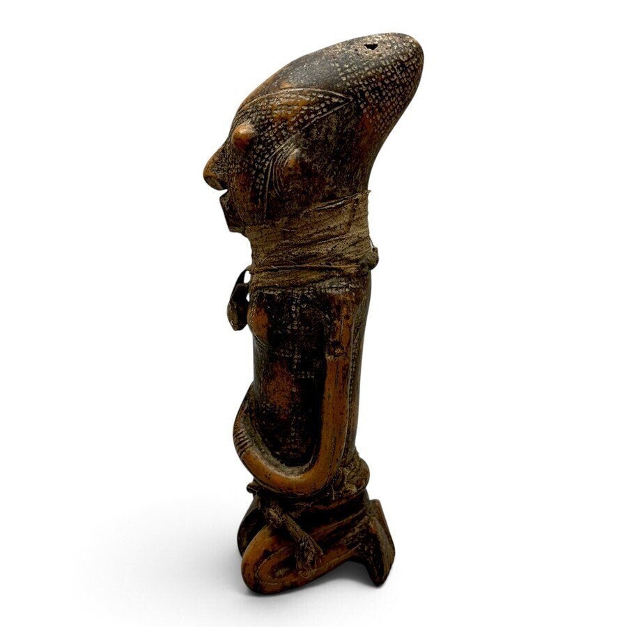 Knielend krachtfiguur, Nigeria, Ophalen of Verzenden, Gebruikt, Overige typen