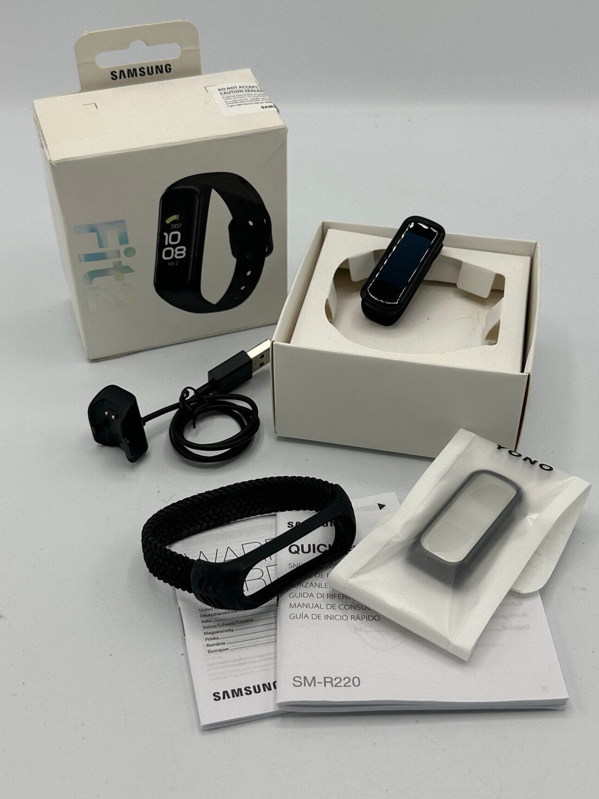 Samsung Galaxy Fit2 SM-R220 Activity Tracker Zwart, Gebruikt, Zwart, Ophalen of Verzenden, Waterdicht