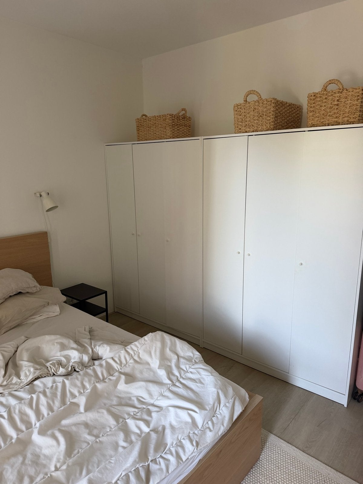 2 x Witte kledingkast, Ophalen, Gebruikt, 100 tot 150 cm, 150 tot 200 cm