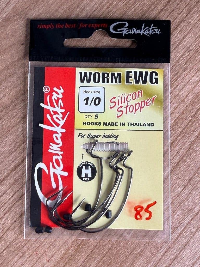 Gamakatsu Worm EWG haken maat 1/0 – 5 stuks, Haak, Nieuw, Ophalen of Verzenden, E