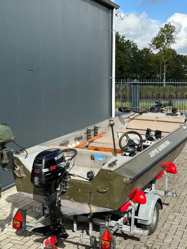 Buster Aluminium visboot / toerboot met 3 motoren, Ophalen, 10 tot 30 pk, Gebruikt, Aluminium
