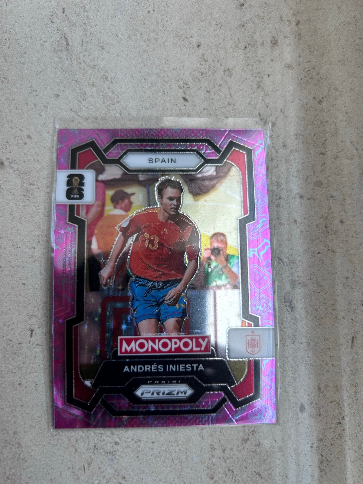 Andrés Iniesta Monopoly Prizm Spanje, Ophalen of Verzenden, Zo goed als nieuw, Buitenlandse clubs, Spelerskaart