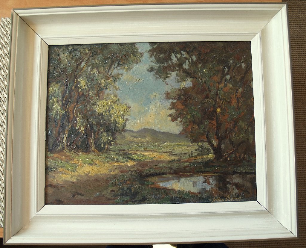 Olieverfschilderij Johan Oldert, Ophalen, Overige ondergronden, Landschap, Olieverf