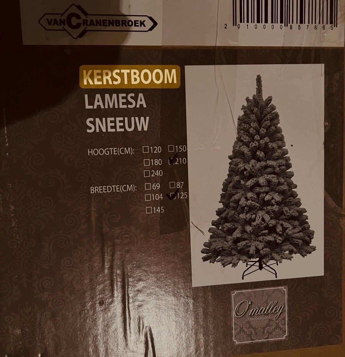 Kunst kerstboom met sneeuw, Ophalen of Verzenden