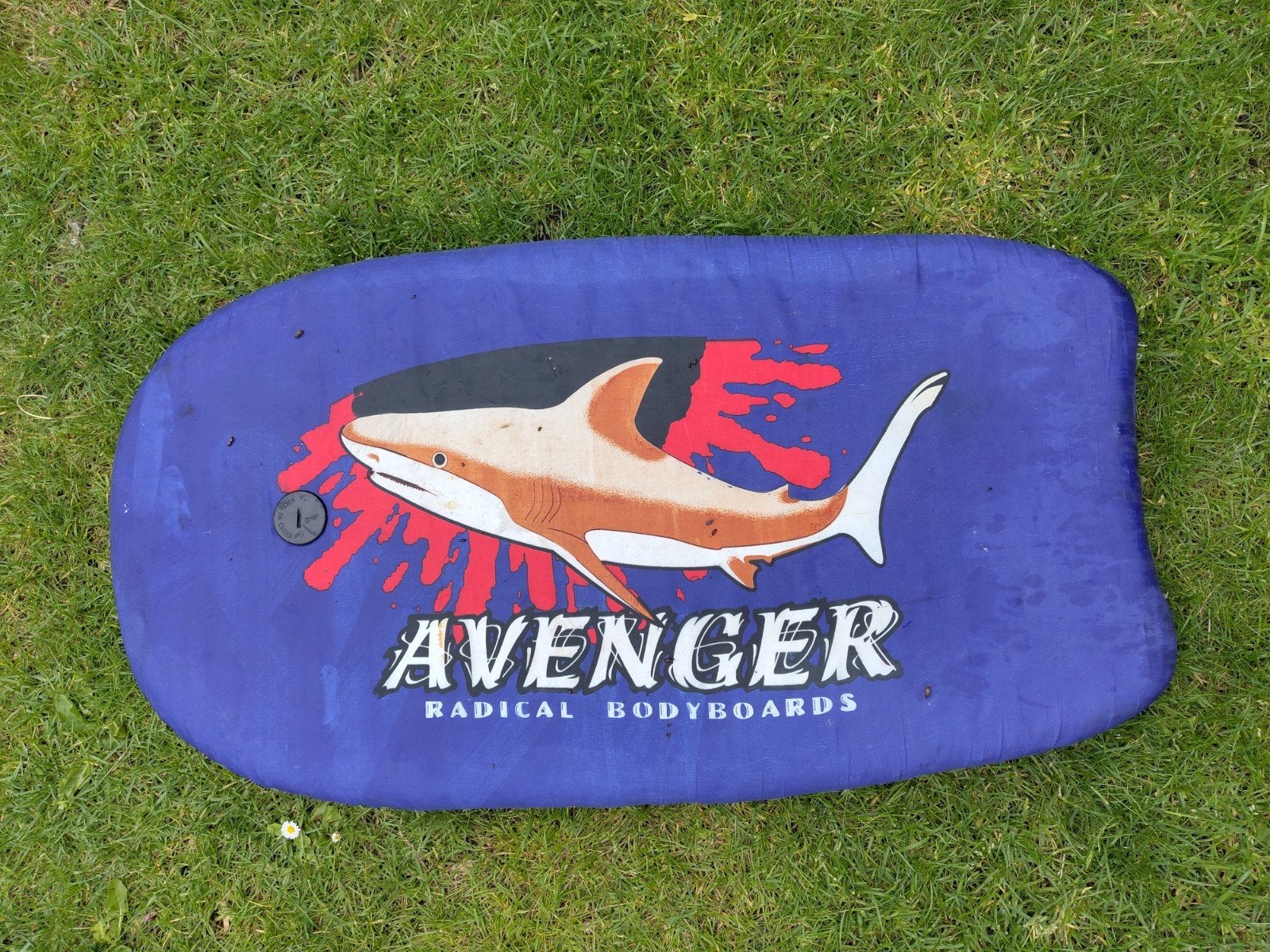 Bodyboard Avenger met haaienprint en koord, Watersport en Boten, Ophalen, Gebruikt, Overige typen, Met koord