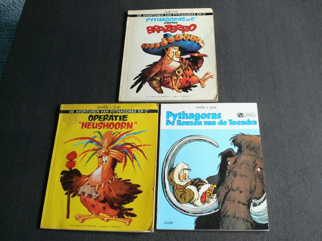 Pythagoras & Co. - deel 1 t/m 3, Meerdere stripboeken, Ophalen of Verzenden, Gelezen