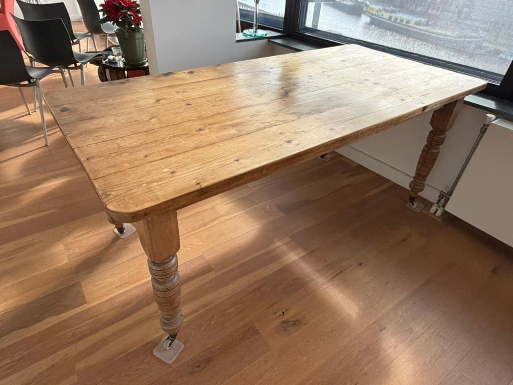 eettafel oud grenen, Huis en Inrichting, Tafels | Eettafels, Ophalen, Gebruikt, 50 tot 100 cm, Tijdloos