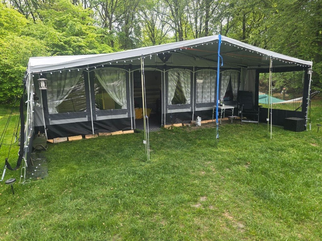 Obelink Vario Front 275 maat 19 + Luifel(1 seizoen gebruikt), Caravans en Kamperen, Ophalen, Gebruikt