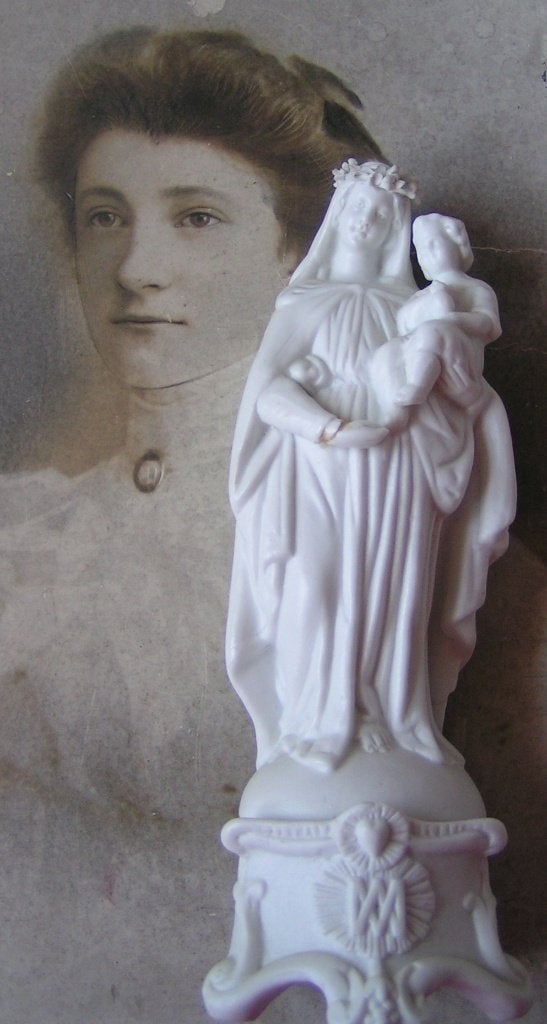 Mariabeeld van biscuitporselein nr BB 462, Antiek en Kunst, Verzenden